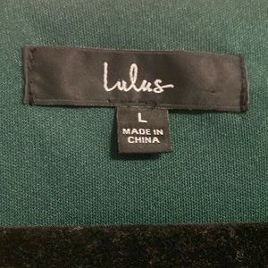 Forrest green hi low Lilis wrap dress.